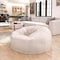 Flash Furniture Bean Bag Chair, White Back, 42 in W 42" L 19" H DG-BEAN-LARGE-FUR-WH-GG - alternate 2